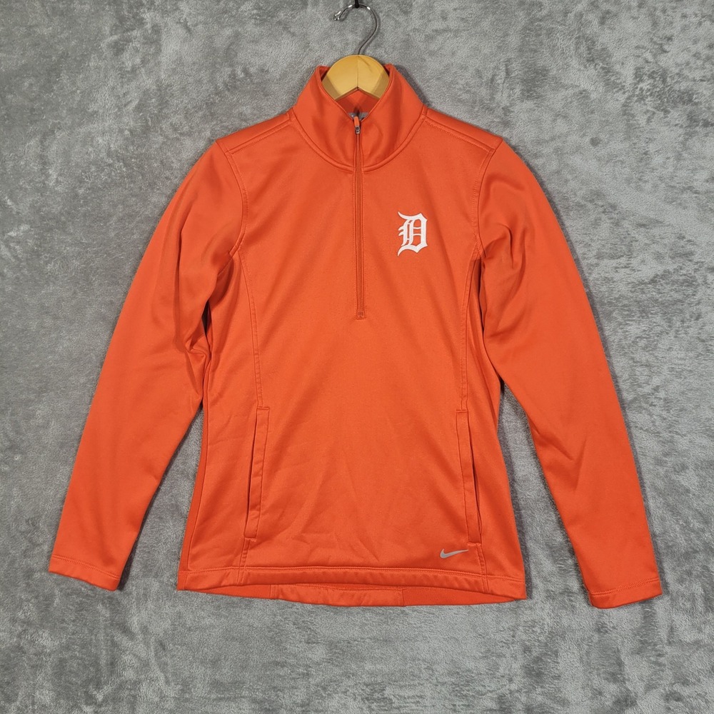 Nike Golf Tour Performance Detroit Tigers Pullover Jacket Orange Small